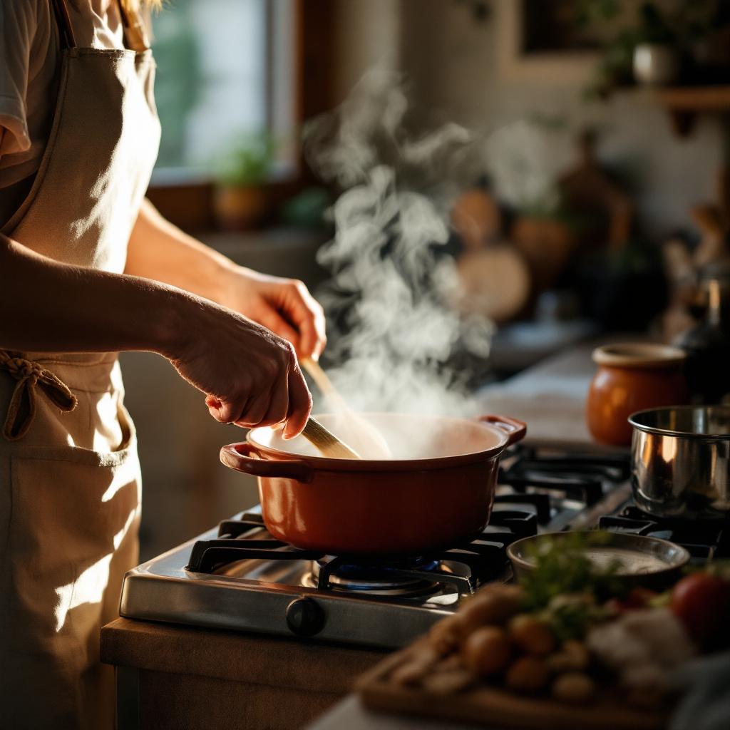 Cocinado en casa con cariño